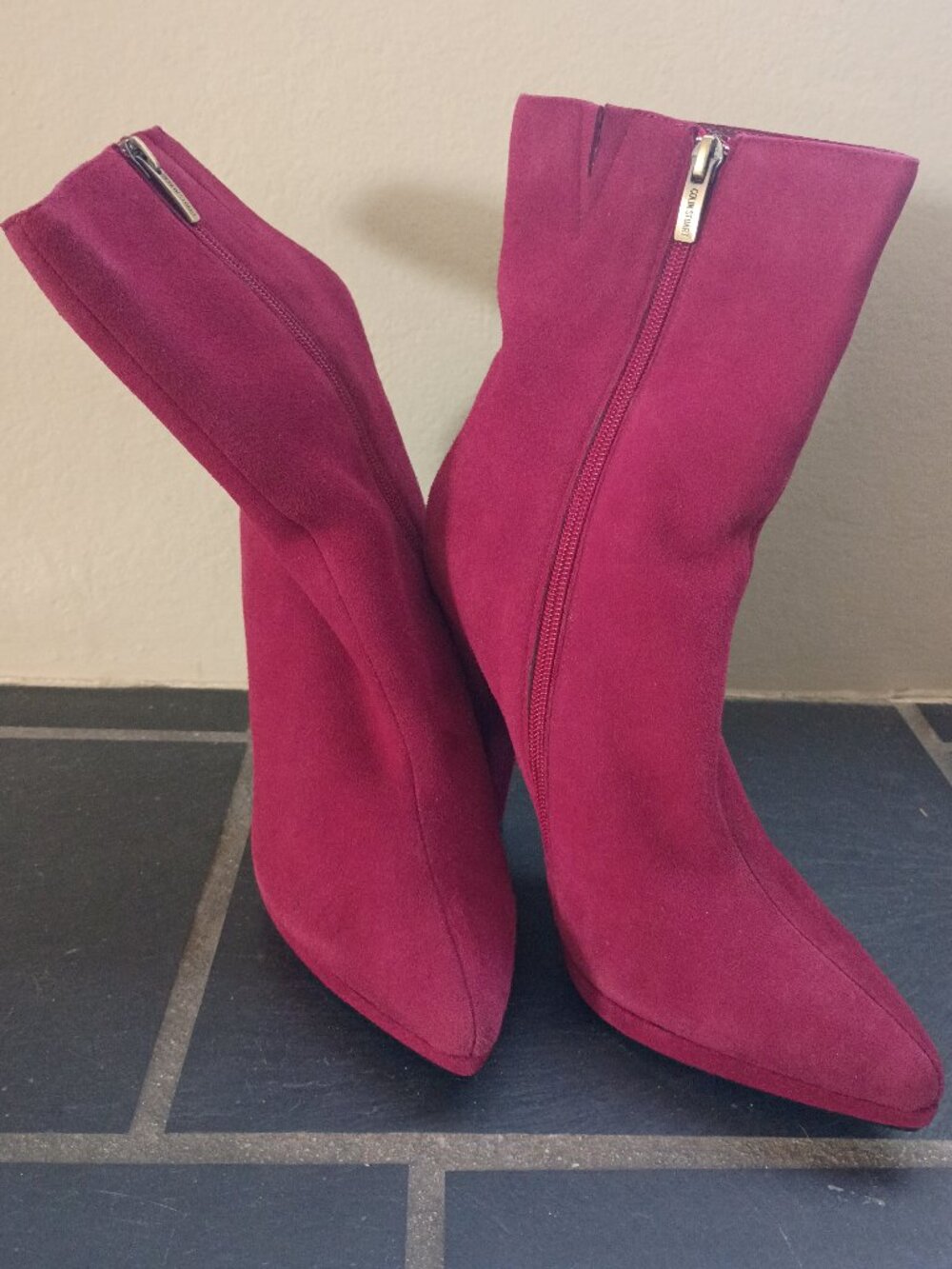COLIN STUART WOMEN'S BOOT RED PLATFORM | SIZE 7